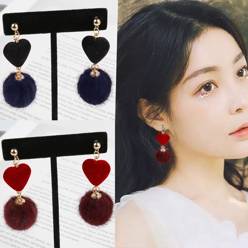 Anting Fashion Wanita Korea Style Love Mix Thorn Ball 505