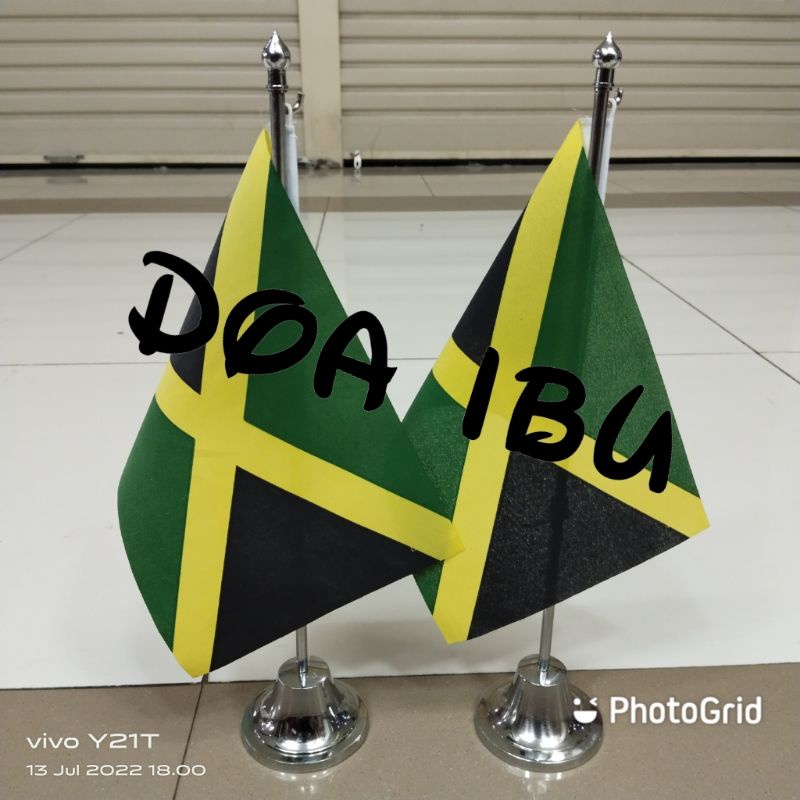 

best seller tiang stenlis meja+bendera JAMAIKA ready stock
