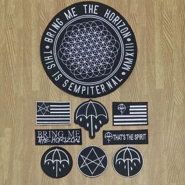 [Art. V5535] [COD] PAKET PATCH BMTH BORDIR BRING ME THE HORIZON EMBLEM JAHIT PREMIUM SUPER MURAH