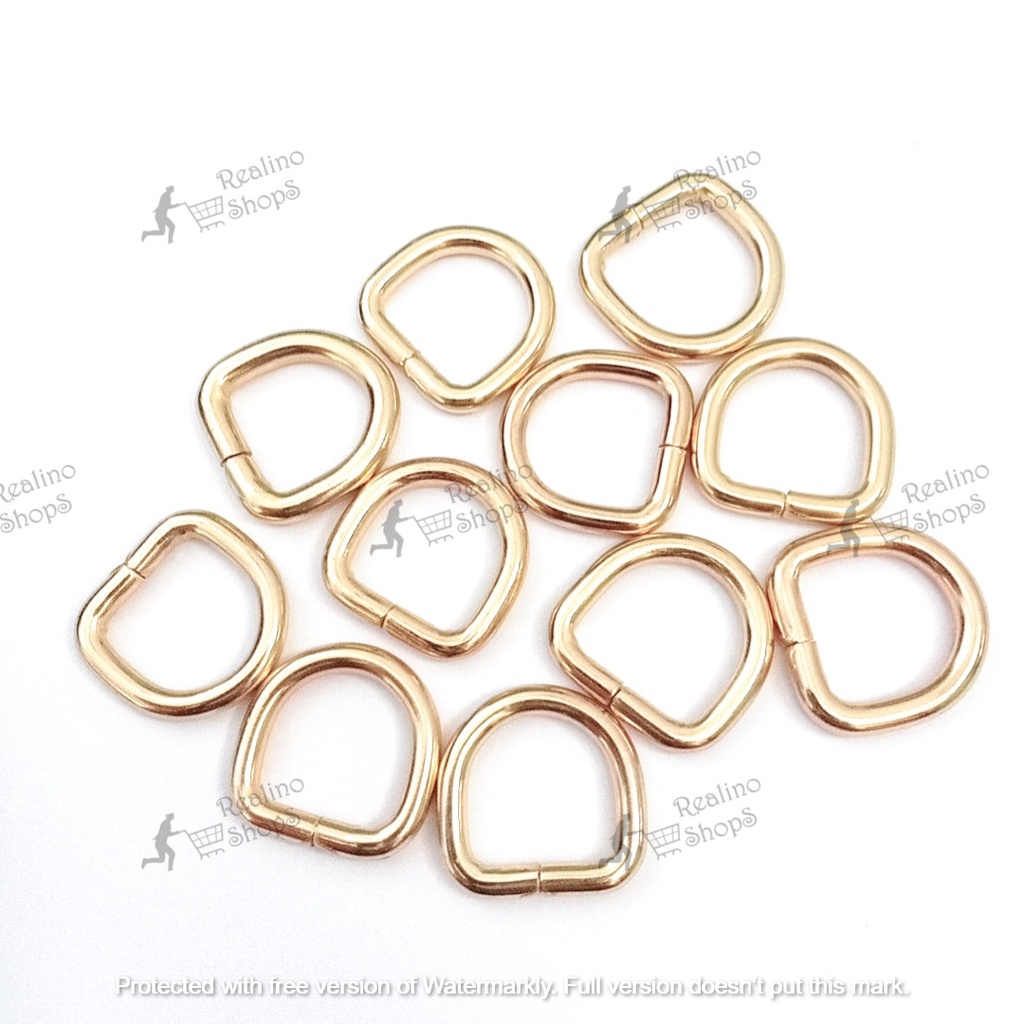 RING D TINGGI - 1.5CM EMAS MUDA (KUALITAS B) - AKSESORIS TAS