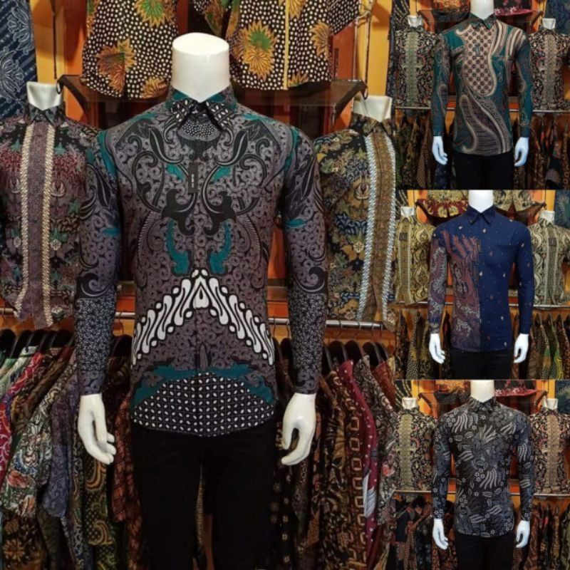 AGRAPANA BATIK SLIM FIT BATIK PREMIUM KEMEJA BAJU BATIK PRIA LENGAN PANJANG