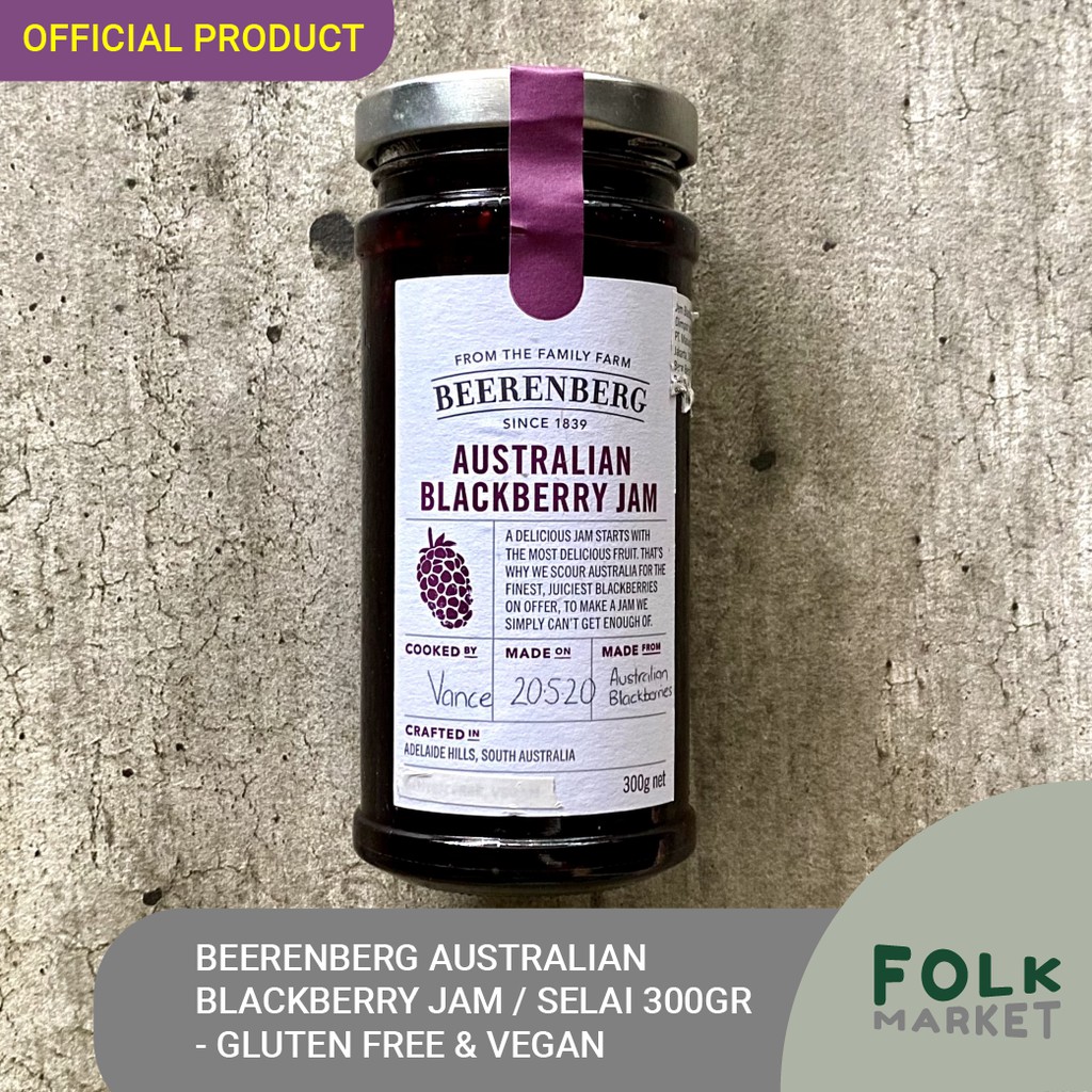 

BEERENBERG Australian Blackberry Jam / Selai Blackberry 300 gr - Natural & Gluten Free