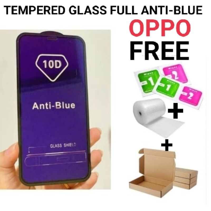 Tempered Glass Full Antiblue Oppo A11K/A15/A33/A83/A93/RENO/RENO 3/4/4F/5/5F/F1s-A59/A37/neo 9/A16