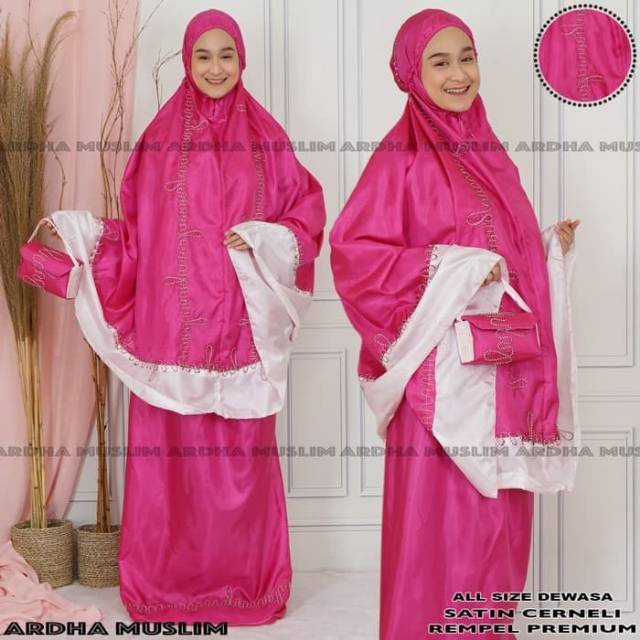 Mukena satin premium mukena abutai satin premium mukena