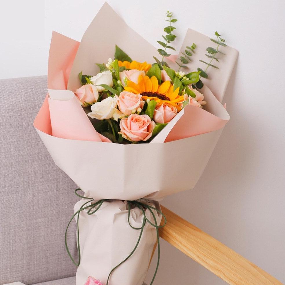 

(20 Lembar) Bi Color Doff Matte Double Dua Warna Flower Wrapping Cellophane Kertas Kado 58*58Cm (Min 10Pcs)