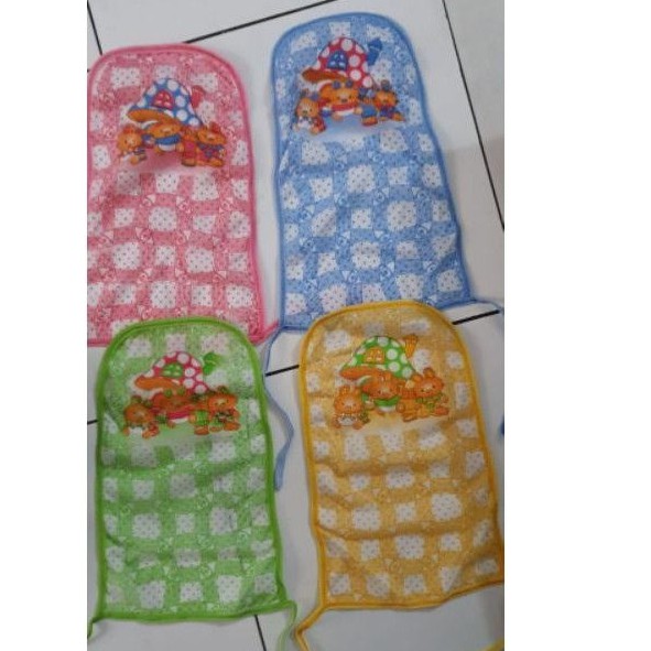 12pc POPOK KOTAK bayi press bahan Polyester pink biru kuning hijau