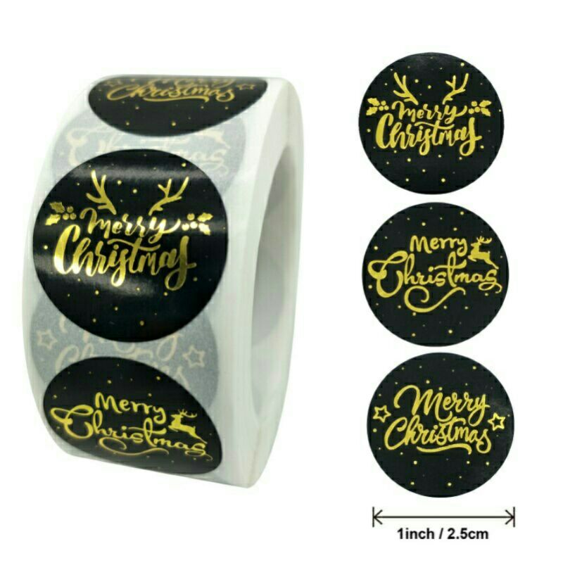 

Stiker Merry Christmas Sticker Ucapan Natal Santa Claus