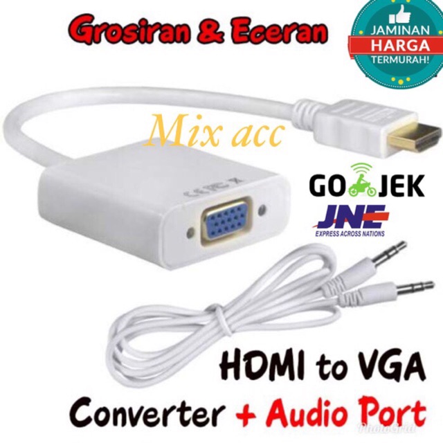 Cable HDMI in - VGA out with audio