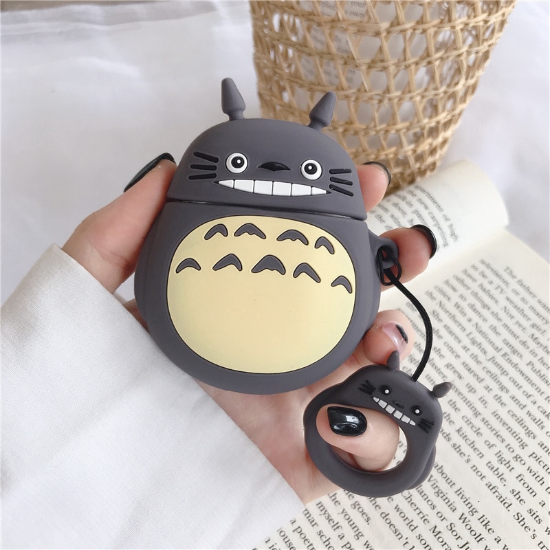 Casing Silikon Motif Kartun Totoro untuk Earphone Wireless Bluetooth