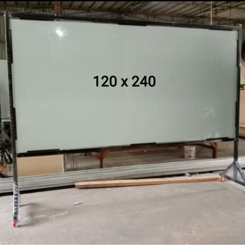 papan tulis kaca 120 x 240 cm glass board