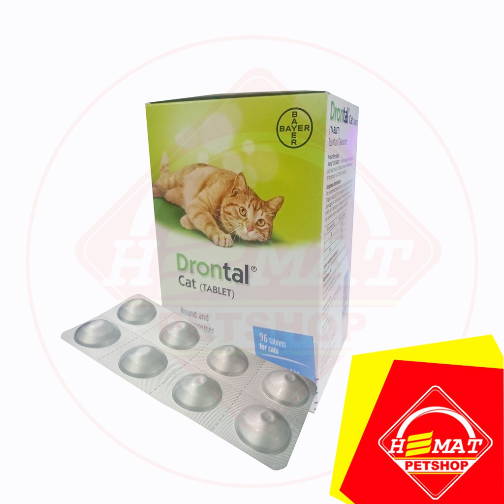 Drontal Cat 1 Tablet Obat Cacing Kucing anthelmintic Cat Medicine