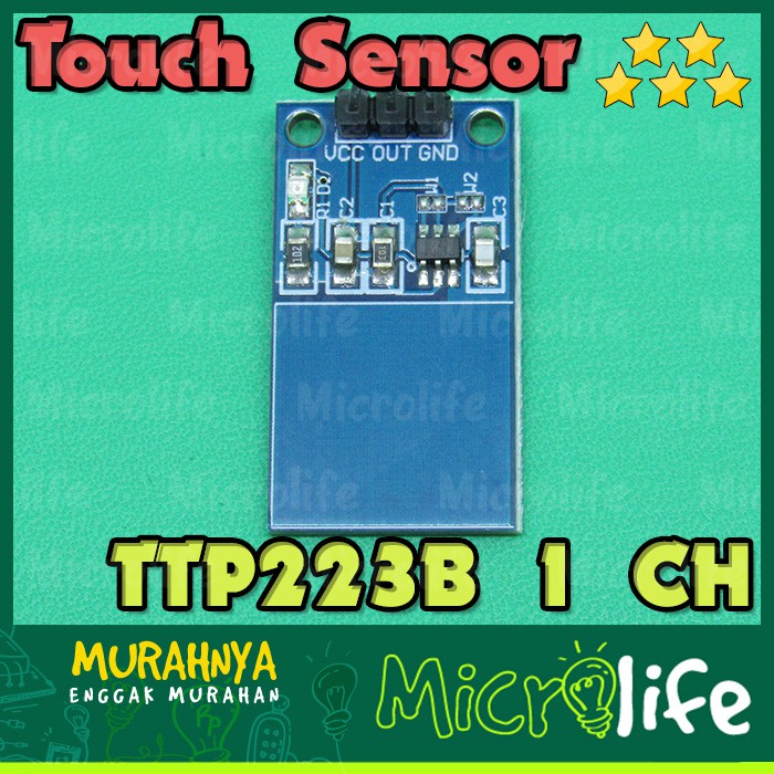 TTP223B TOUCH SENSOR 1 CHANNEL CAPACITIVE MODULE