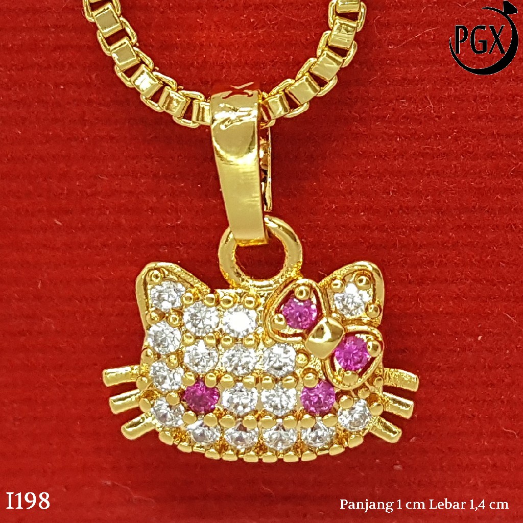 PGX Liontin Kalung Xuping Wanita Perhiasan Lapis Emas Aksesoris Fashion - I198