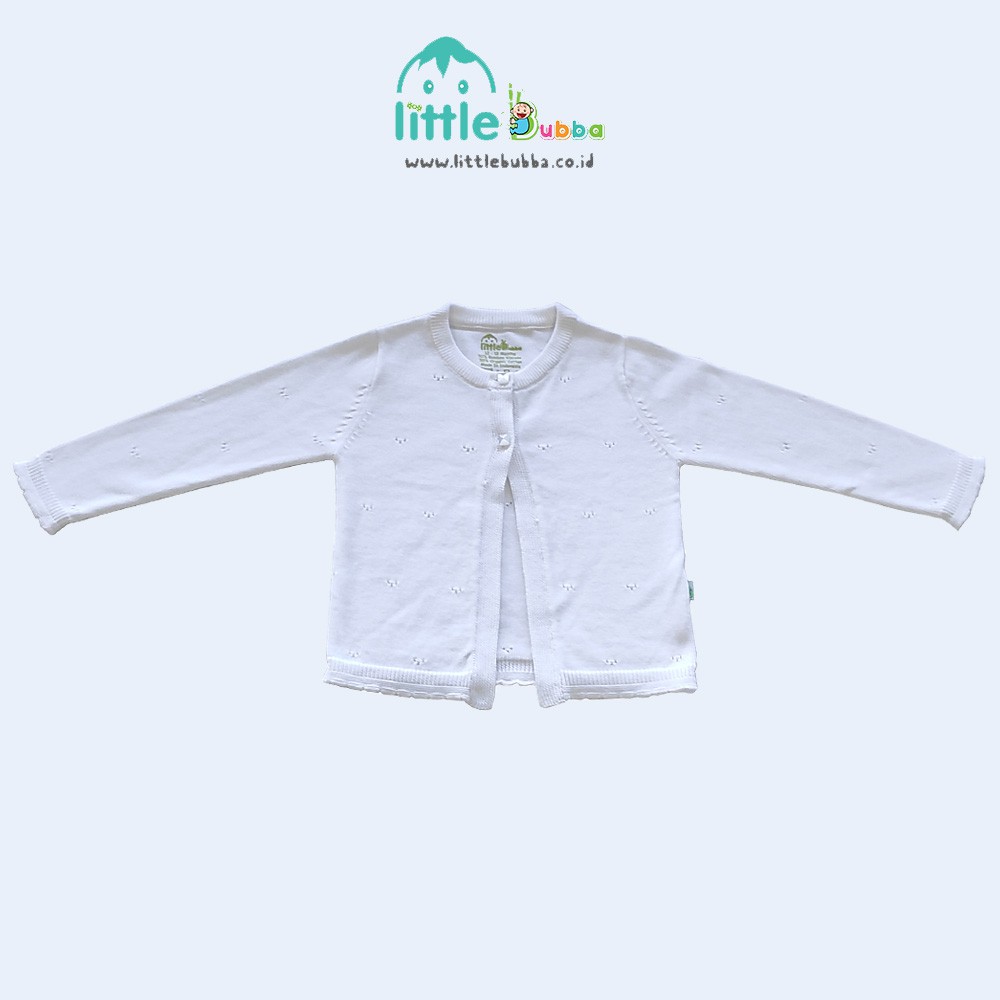 Bamboo And Bub Cardigan Half Button Belle - Baby Kardigan Jaket Sweater Knitted Little Bubba Rajut Lucu Luaran Anak Bayi