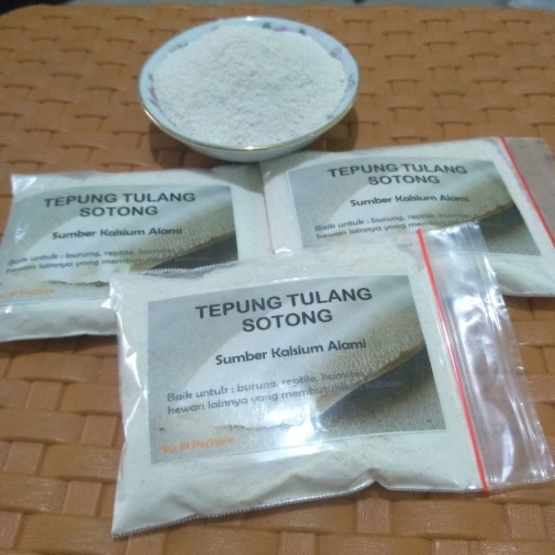 

Bubuk Tulang Sotong 1kg Murni pakan hewan ( Burung dll ) kalsium