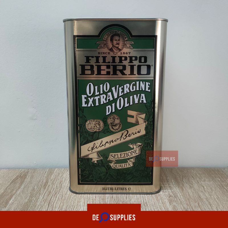 

Filippo Berio Extra Virgin Olive Oil 3L - Minyak Zaitun EVOO 3 Liter Italy Italia