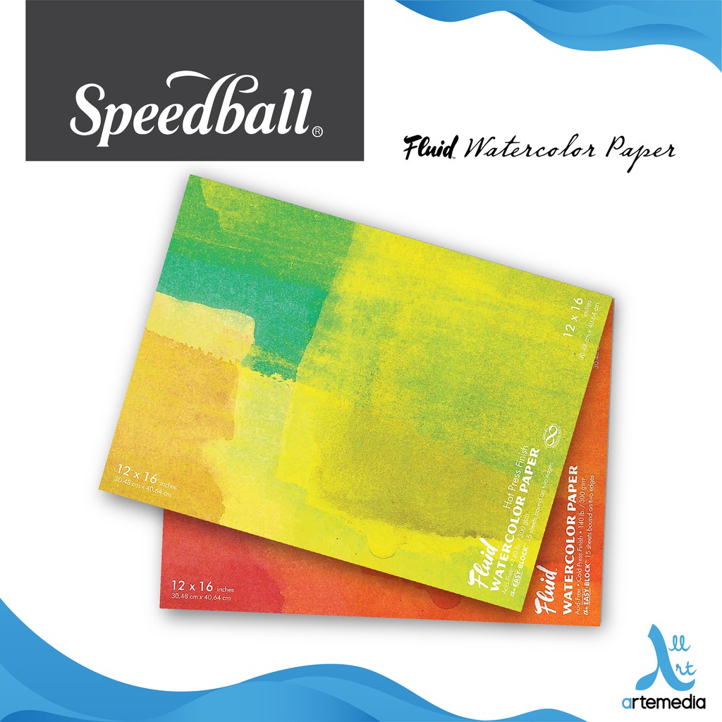 

Speedball Fluid Watercolor Pad 12x16 inch Paper Block