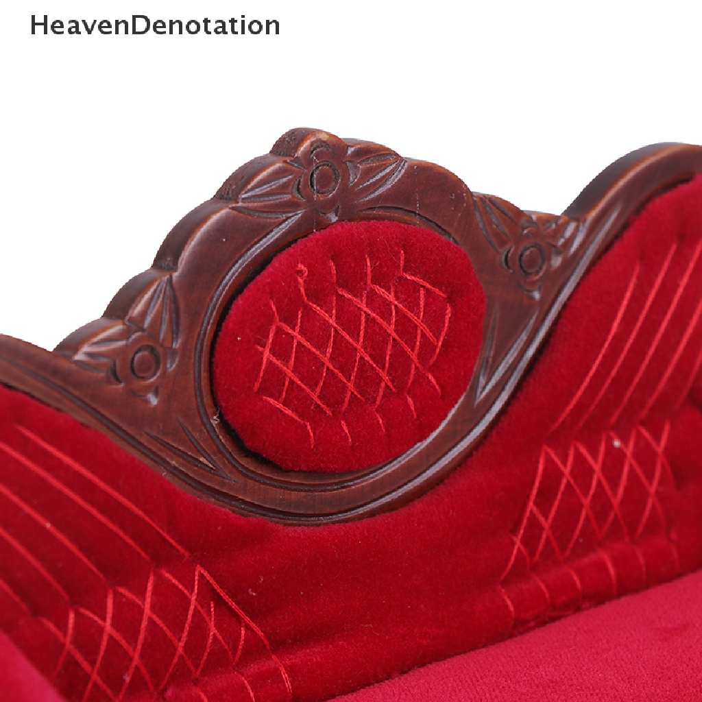 [HeavenDenotation] 1:12 Dollhouse miniature soft Double sofa for dolls furniture pretend play toy