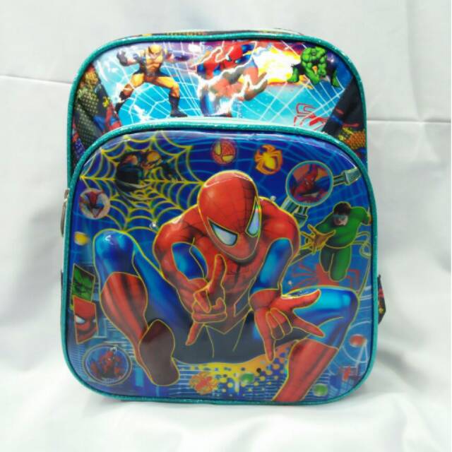 tas spiderman anak lampu