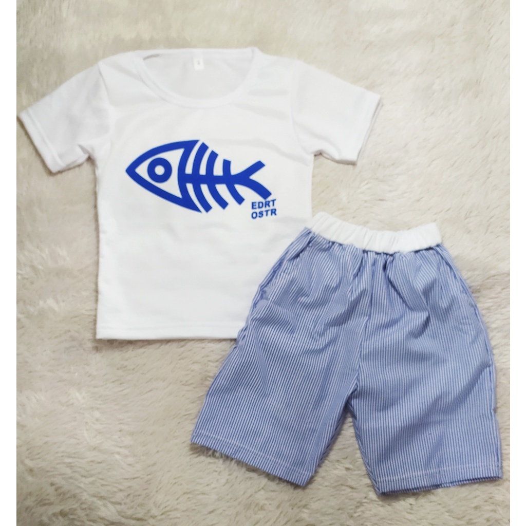 VISION ONLINE SETELAN FISH BONE SETELAN BAJU ANAK LAKI LAKI FASHION BAYI DAN ANAK IMPORT KOREA  KEKINIAN SET BAJU ANAK COWOK