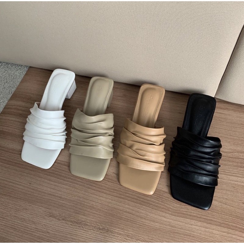 Pixfootwear x Honeykwk Namu Nude Block Heels size 39