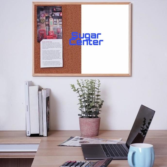 

Papan Kombinasi Gabus Dan Whiteboard/Cork Board 60x45 cm