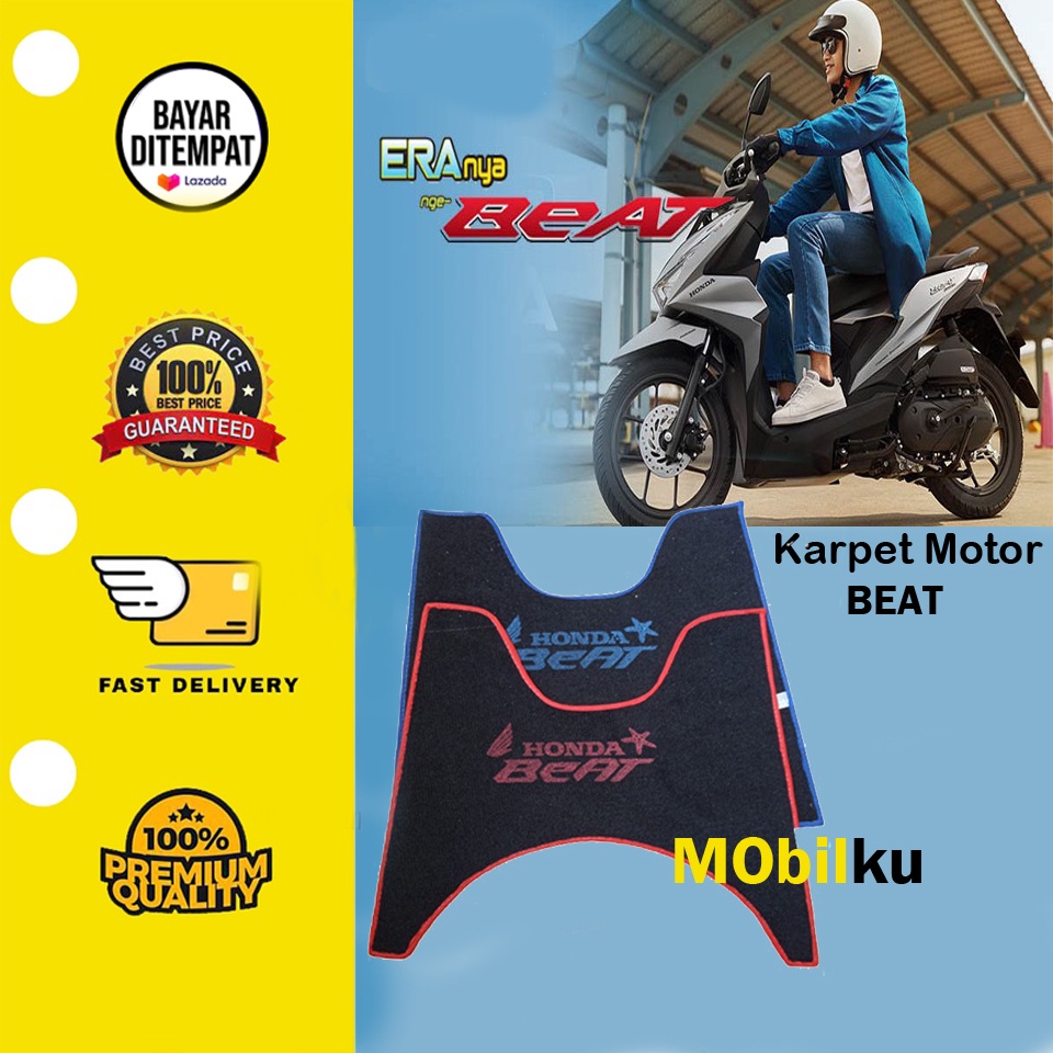 [BISA COD] 1 Pcs Karpet Motor Untuk Alas Kaki Mudah Dibersihkan Merk Beat Karpet Motor Motor Honda