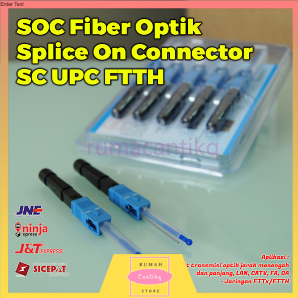 1Pack/5Pcs SOC (Splice on Connector) SC/UPC Sambungan Kabel Fiber Optik Bisa COD