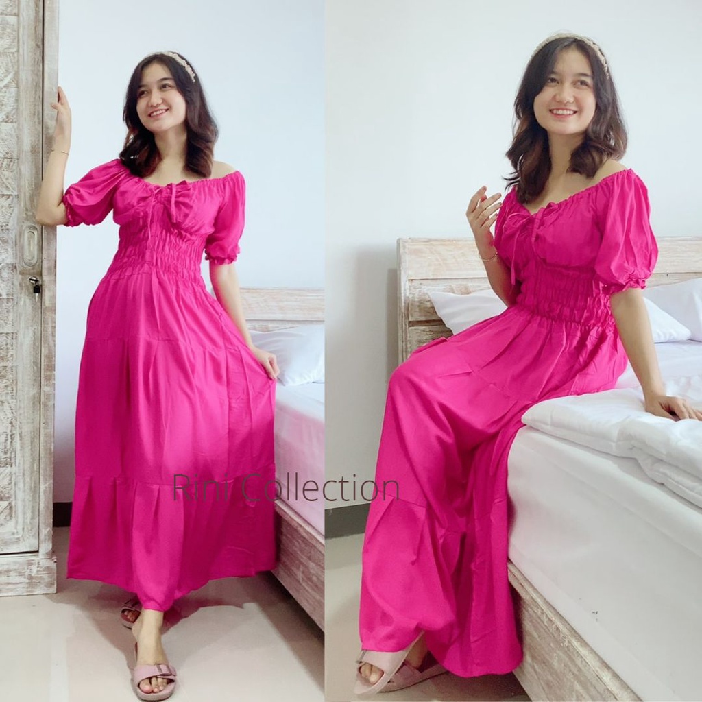 Dress Bali/Dress Milea Panjang Bali Polos