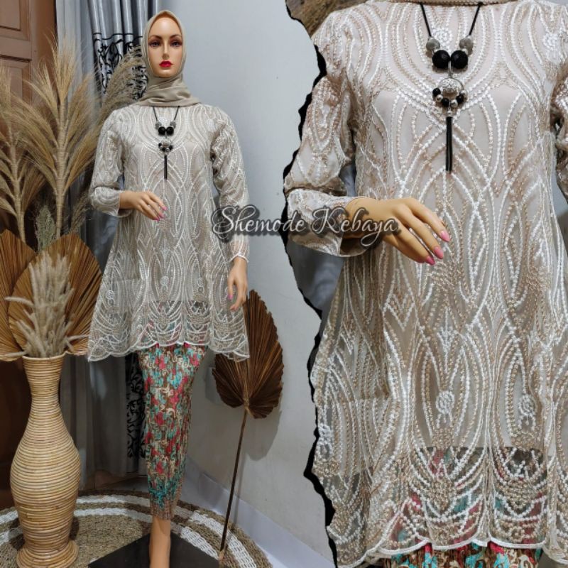 Realpict kebaya tunik/set/kebaya pesta/kebaya wisuda