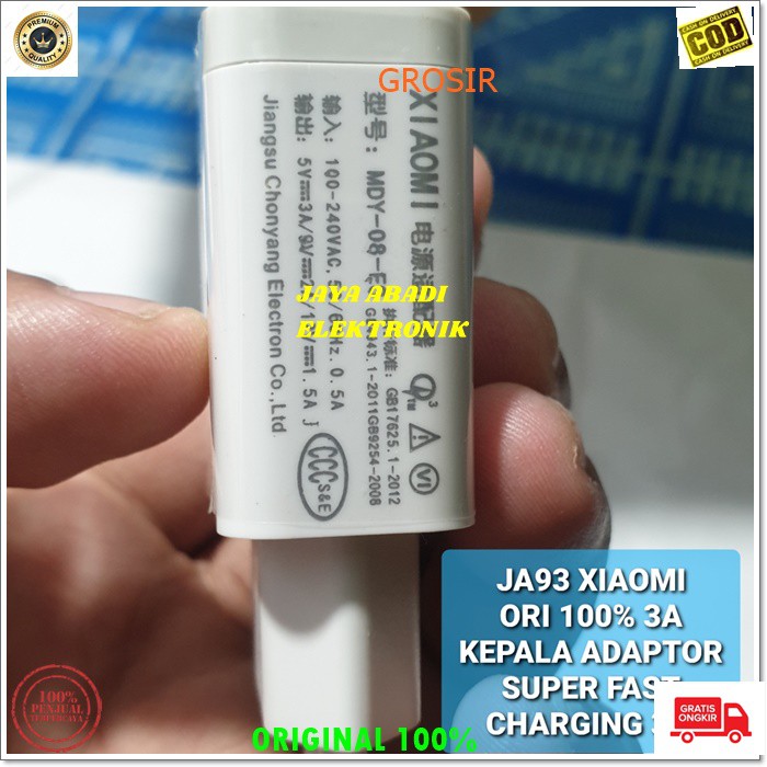 J93 XIAOMI 3A KEPALA ADAPTOR CHARGER BATOK CAS CASAN SUPER FAST CHARGING FLASH QUICK FASTER SPEED J93  ORIGINAL 3A KEPALA ADAPTORHP BATOK CHARGE QUICK QUALCOMM ADAPTER ADAPTIVE W KABEL DATA ANDROIT HANDPHONE UNIVERSALBISA UNTUK SEGALA MEREK HANDPHONE