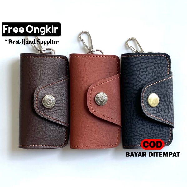 Gantungan Kunci Dompet STNK Mobil Motor 2 Lipat Sovenir Unik Kekinian Murah Kecil Kulit Pernikahan Paket DP02-A1