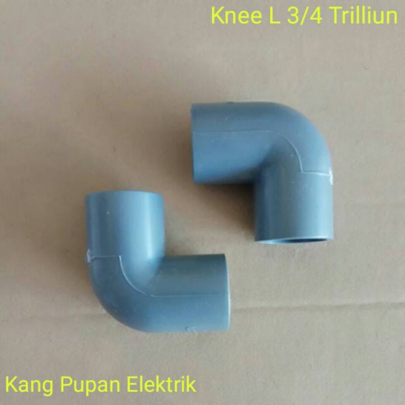 Knee L 3/4 Sambungan Pipa Paralon Merk trilliun