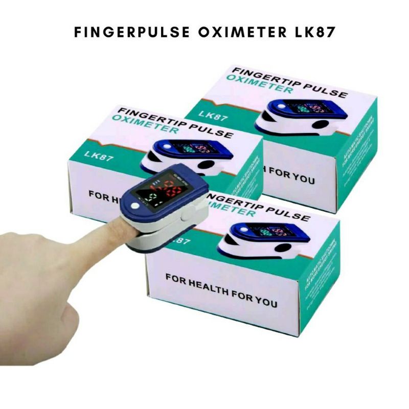 Alat ukur pengukur kadar oksigen O2 dalam darah detak jantung SPO2 Oximeter