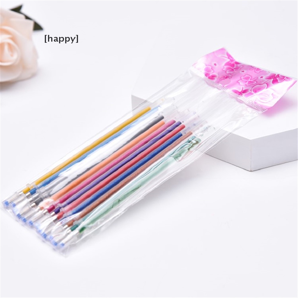 HA 48pcs Fluorescent Gel Ink Pen Refills Watercolor Brush Colorful Stationery Neon Set ID