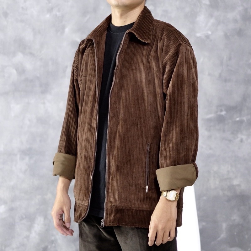 Jaket Cowok Corduroy Jaket Pria Corduroy Outer Pria corduroy bahan halus dan tebal bukan erigo