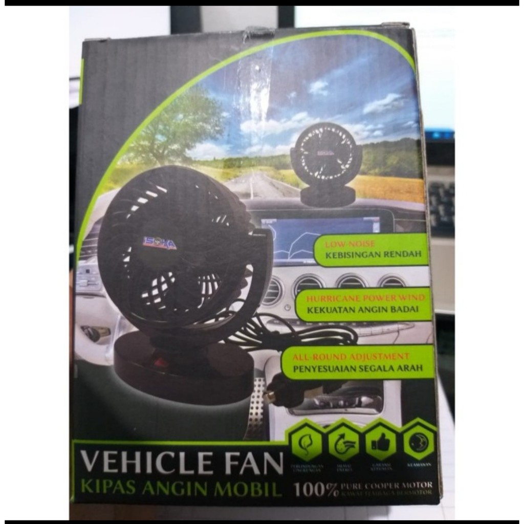 KIPAS ANGIN MOBIL VEHICLE FAN MOBIL UNIVERSAL