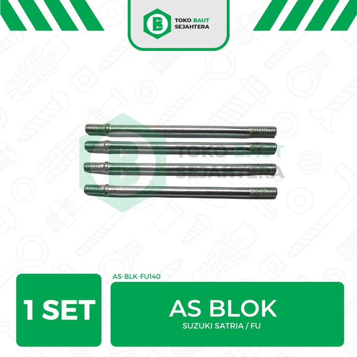 AS BLOK-BAUT-ANCER-TUSUK-SATE SUZUKI SATRIA / FU 8mm x 8mm x 140mm (1 SET)