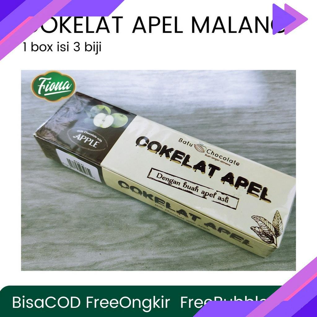 

TREND AWAL TAHUN Fiona Cokelat Coklat Apel Oleh2 Khas Kota Batu Malang isi 3 biji