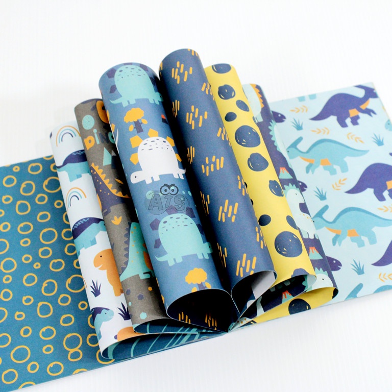 Origami - Washi paper - DINO Series - Kertas Motif INA CREATIVE