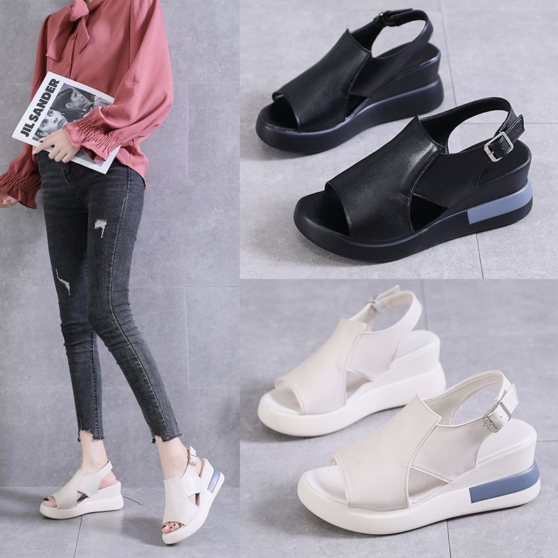 NF059 - Sandal Wedges Tali Fashion Wanita Import