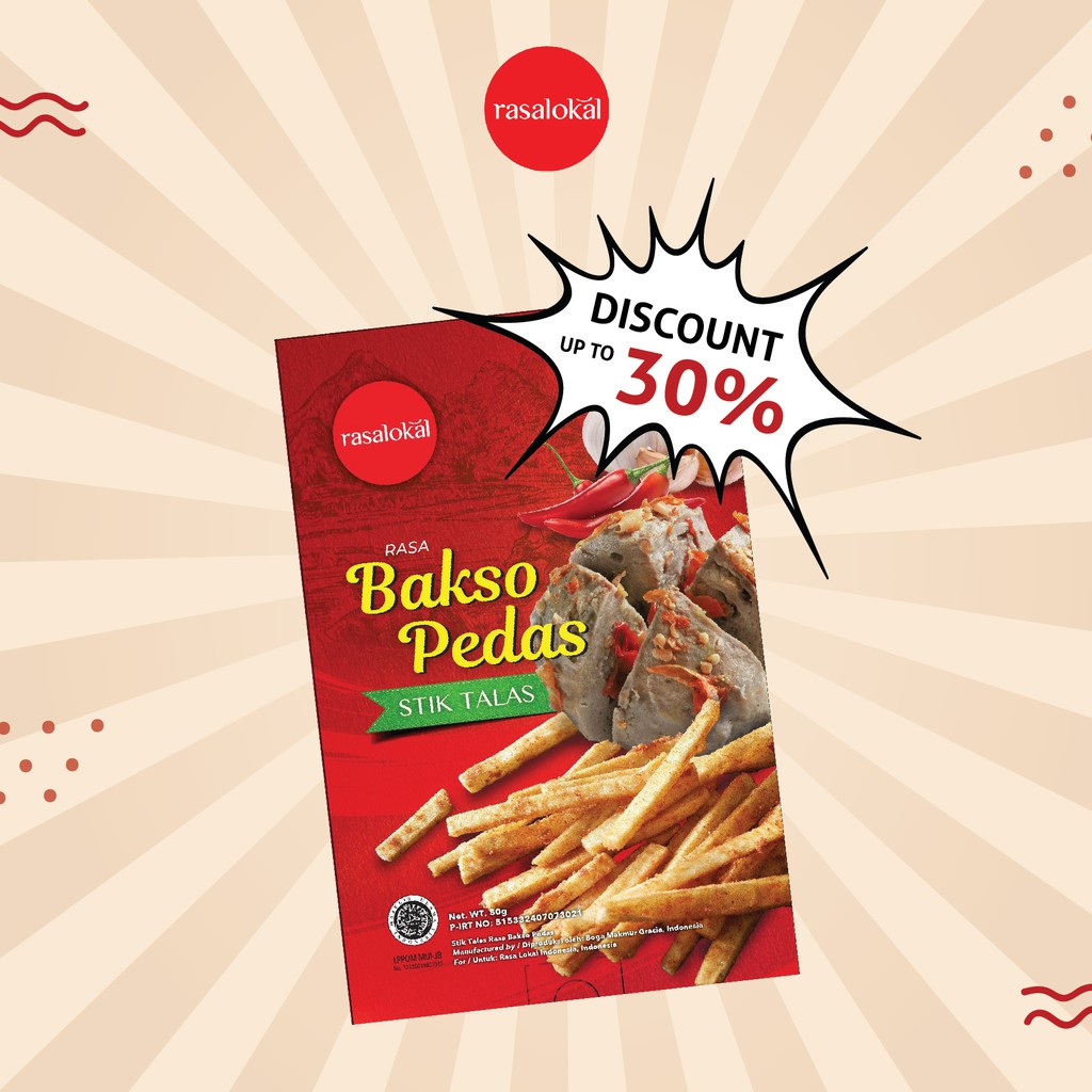 

Rasalokal Stik Talas Bakso Pedas DISKON UP TO 30%