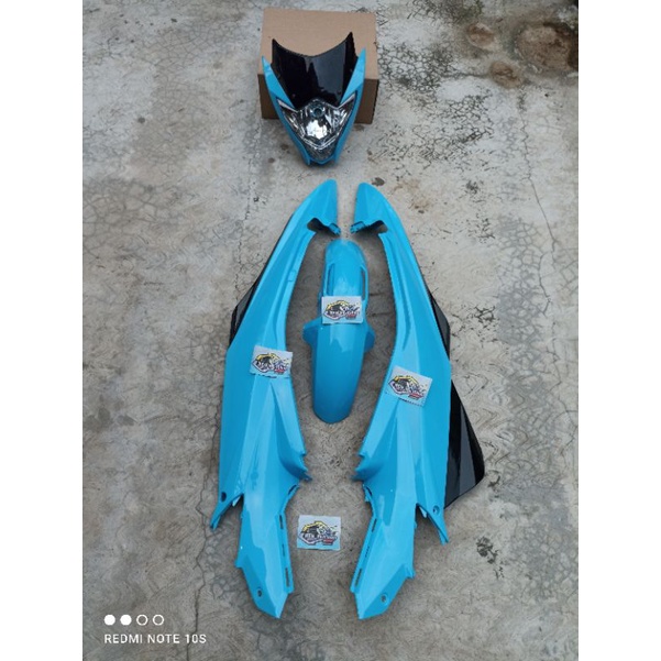 PAKET HEMAT Cover Body Belakang Satria Fu Facelift Fl Biru Polos