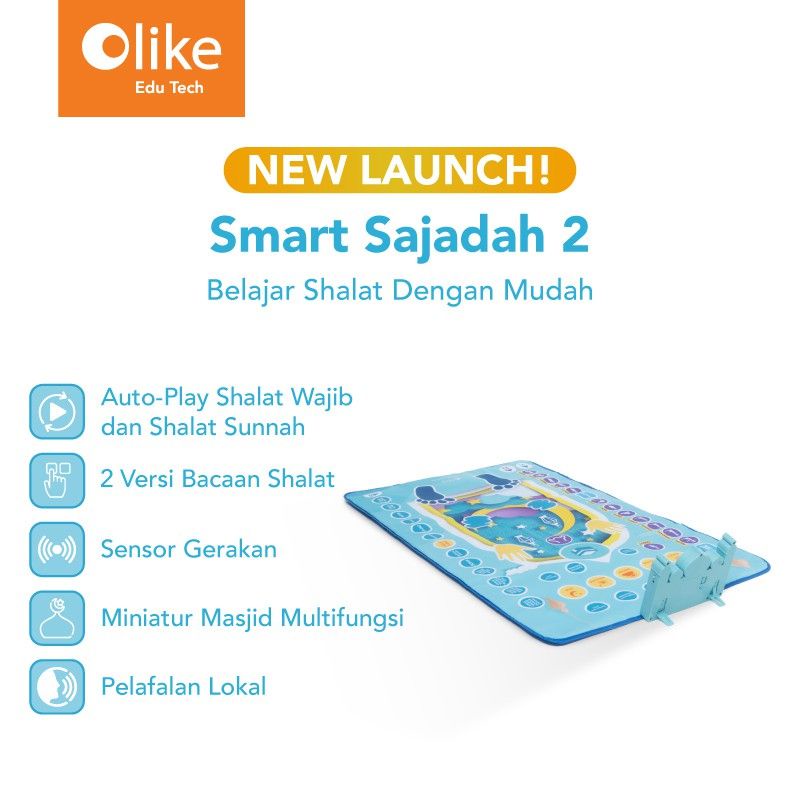 OLIKE SMART SAJADAH 2 &amp; 1 KIDS / SAJADAH ANAK PINTAR