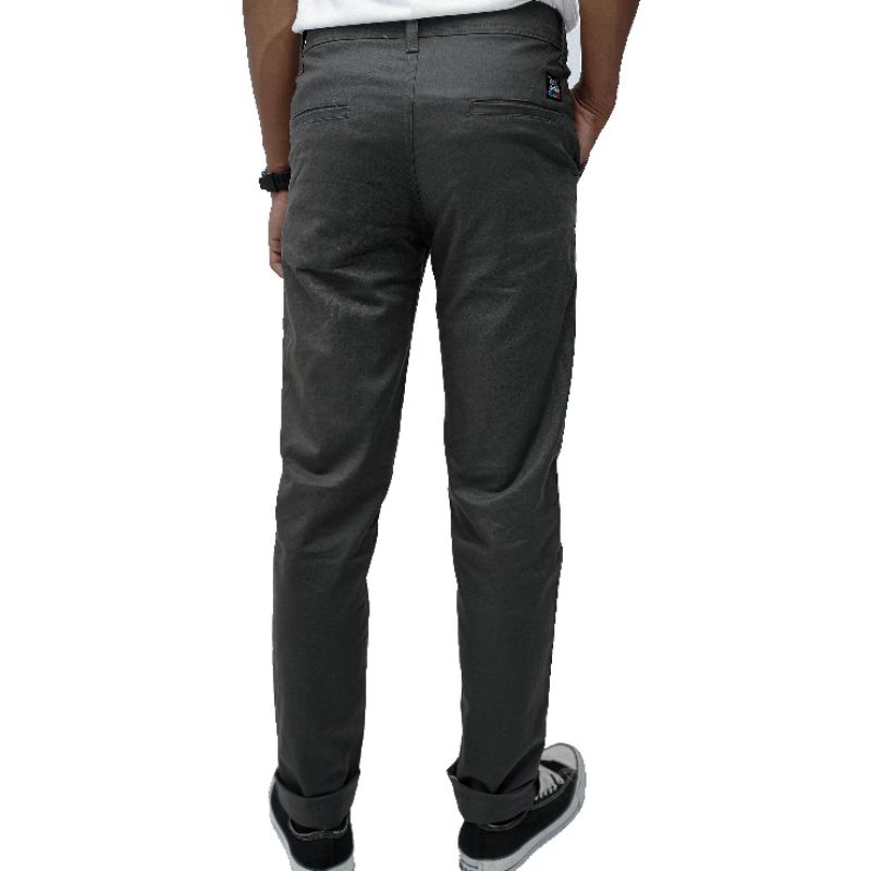 Omidoki Celana Panjang Pria Chinos Distro Dark Grey Chino Pants