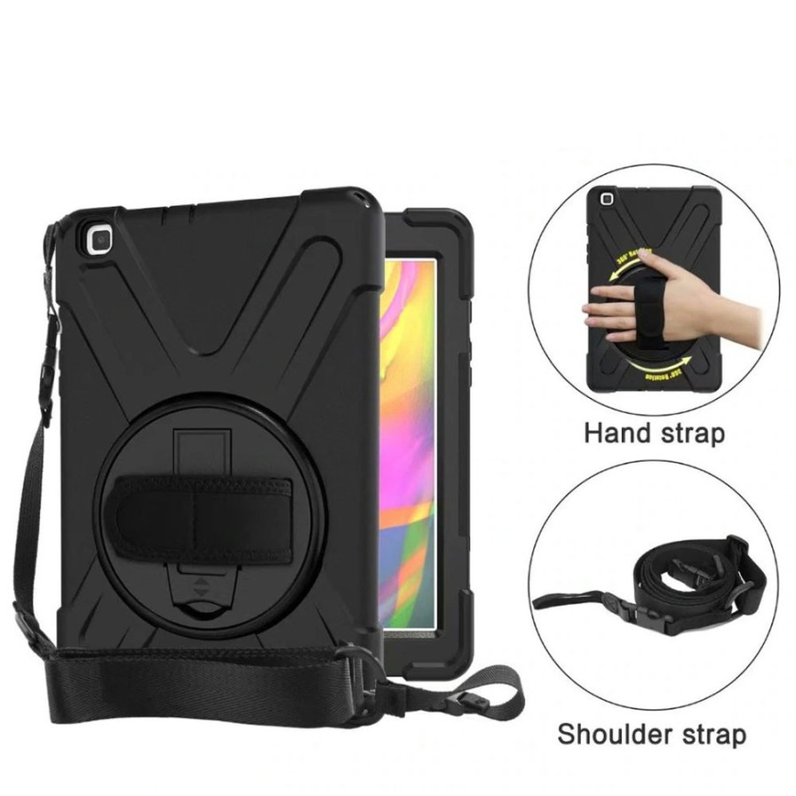 Samsung Tab A7 LITE 8.7 T220 Defender Military Hybrid Armor Case Strap