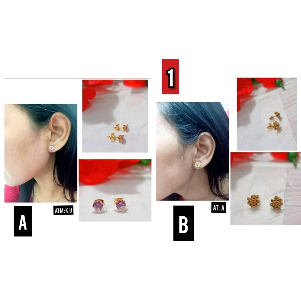 Anting Tusuk samping Permata mewah (COD)