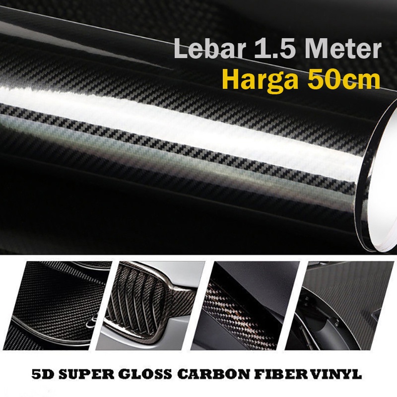 Stiker Skotlet Karbon 5D 6D Carbon Fiber 7D Wrap Sticker Decal Mobil