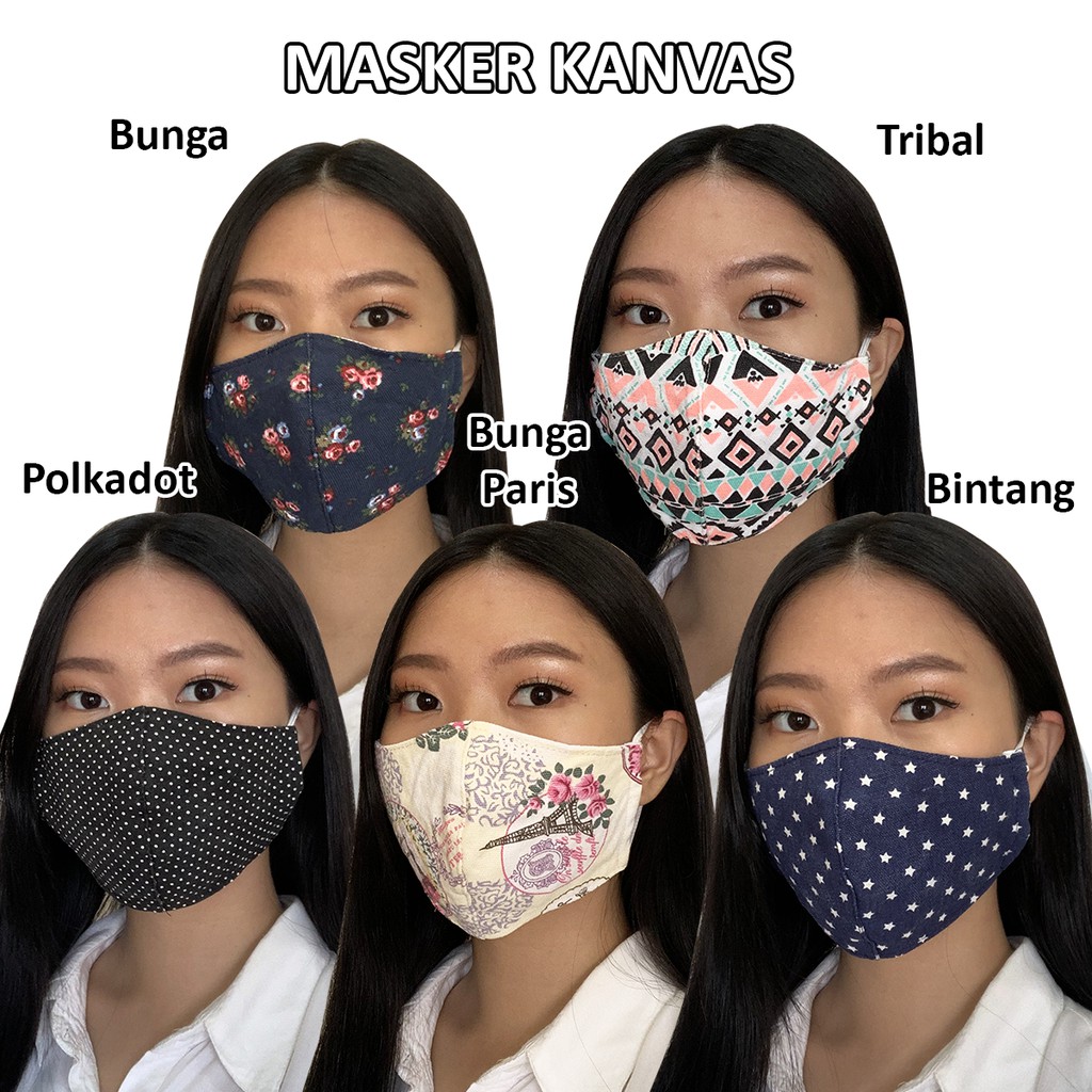 Masker Kain Kanvas Pelindung Muka Pelindung Wajah Dewasa dan Anak