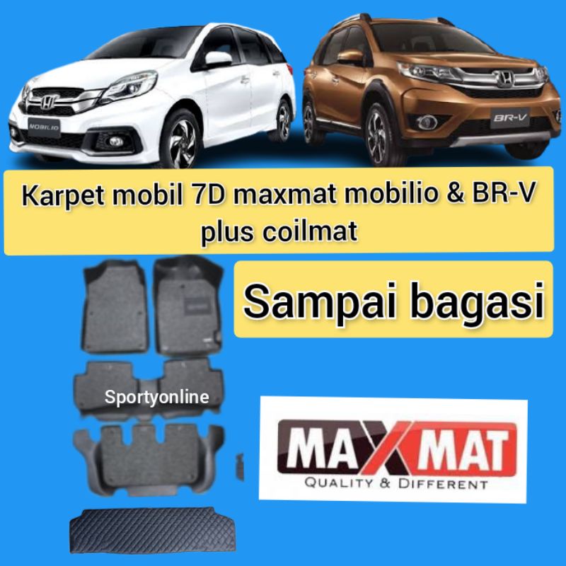 karpet mobil 7D honda mobilio &amp; Brv plus coilmat  maxmat